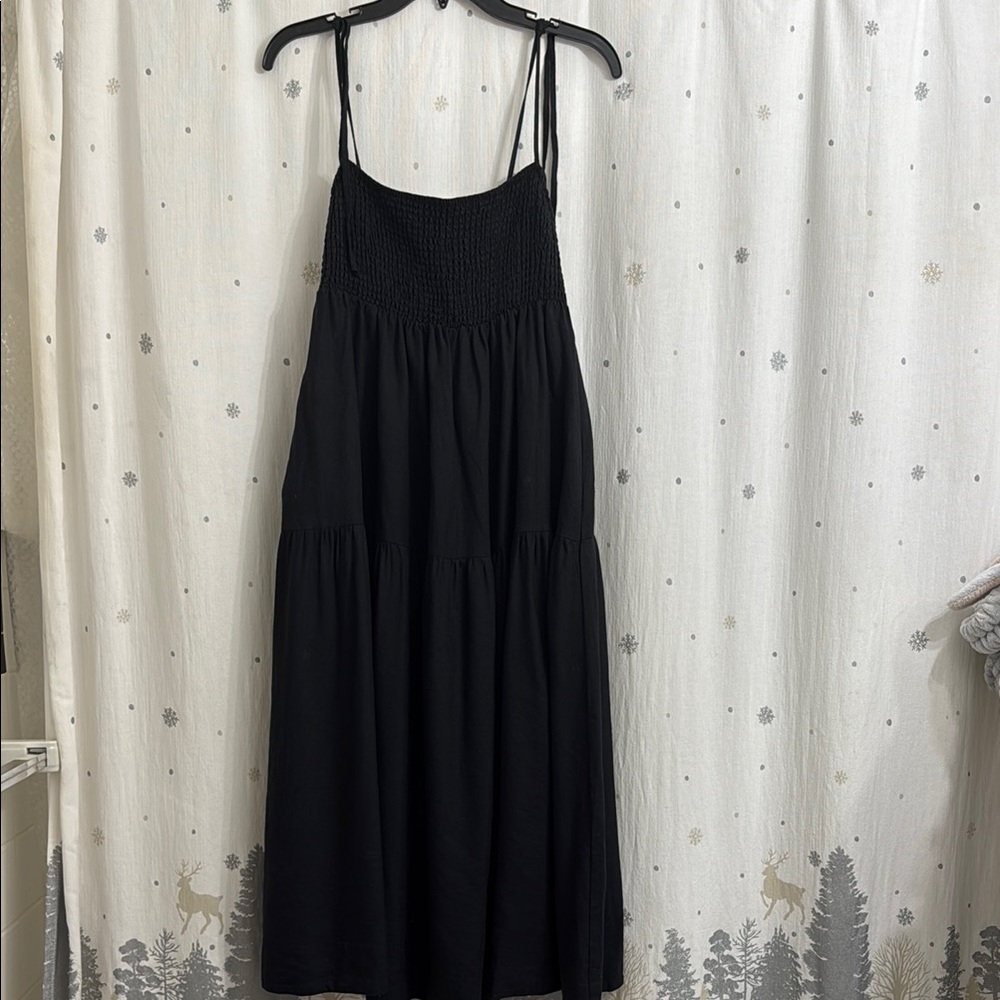 Astr Smocked Tiered Maxi Sundress